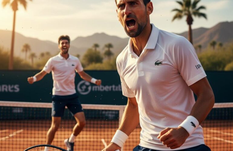 Novak Djokovic éliminé à Indian Wells après un point de folie